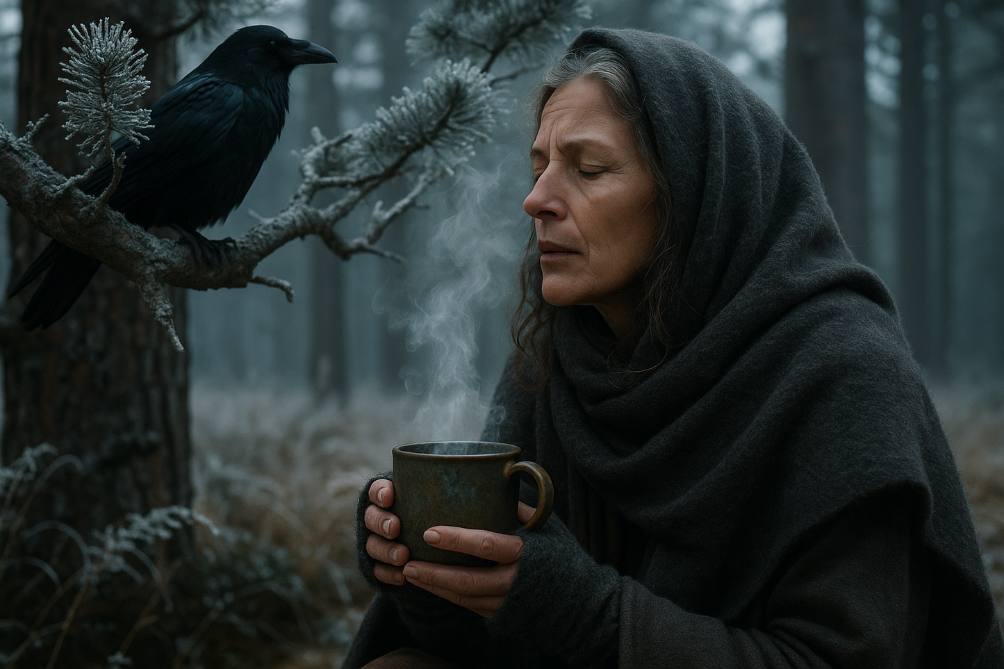 Frost-Gilded Forest Wax Melt Offering