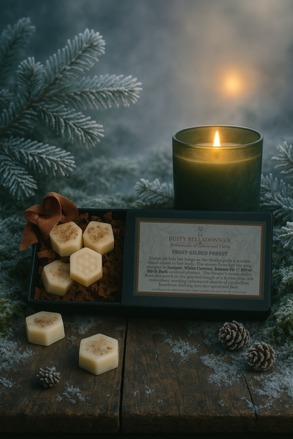 Frost-Gilded Forest Wax Melt Offering